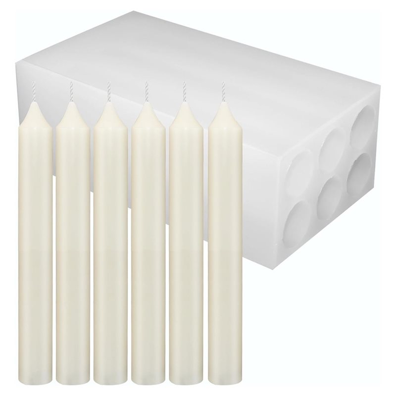 Candle X - Silicone Candle Mold 6-Hole Long Pillar