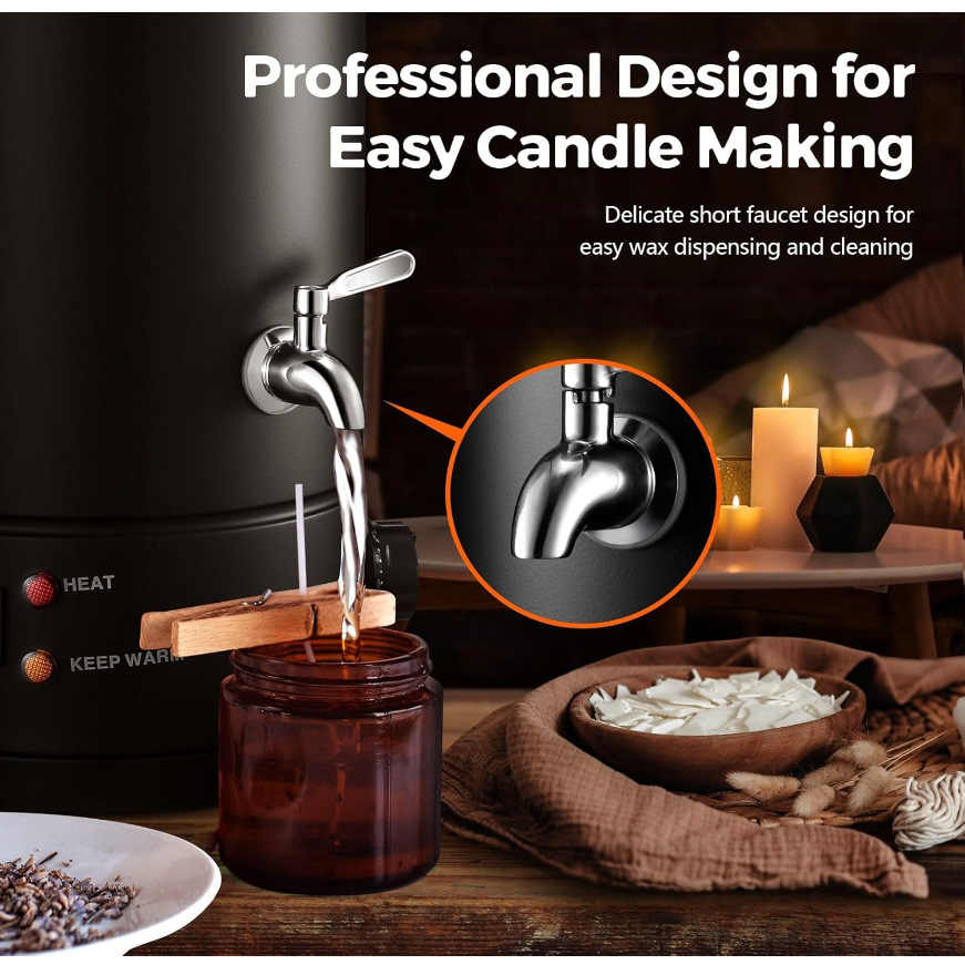Upgraded Electric Wax Melting  - Candle Making Temperature 评论和价格