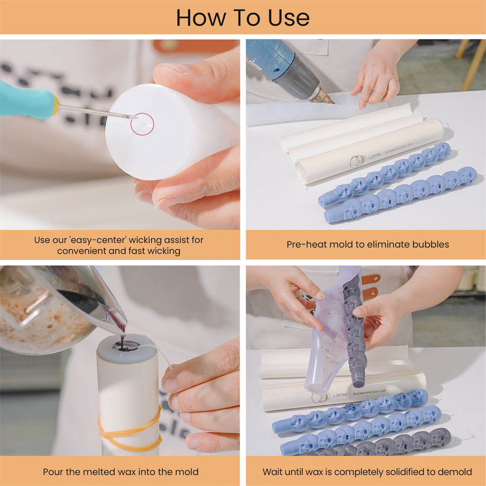 Spooky Stack Skull Silicone Ca - Candle X 评论和价格
