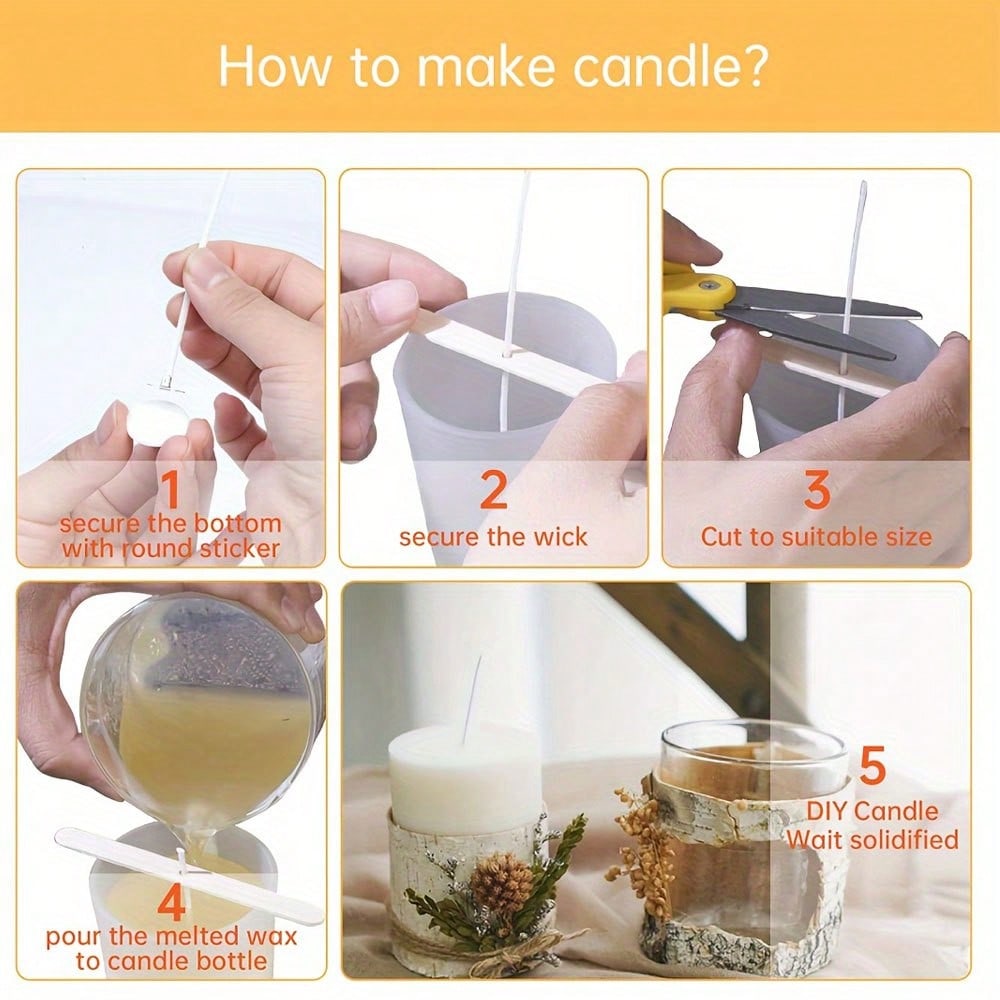 5/10/20/30/50pcs Wooden Candle - Candle Making Temperature 评论和价格