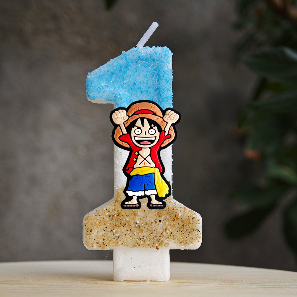 One Piece Luffy Figure Birthda - Candle Making Kit For Kids 评论和价格